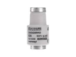 Cartouche fusible DIN D gG Taille DII 500VAC 500VDC 63A Code couleur Cuivre