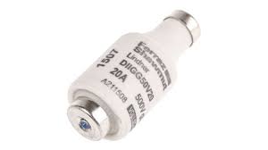 Cartouche fusible DIN D gG Taille DII 500VAC 500VDC 20A Code couleur Bleu