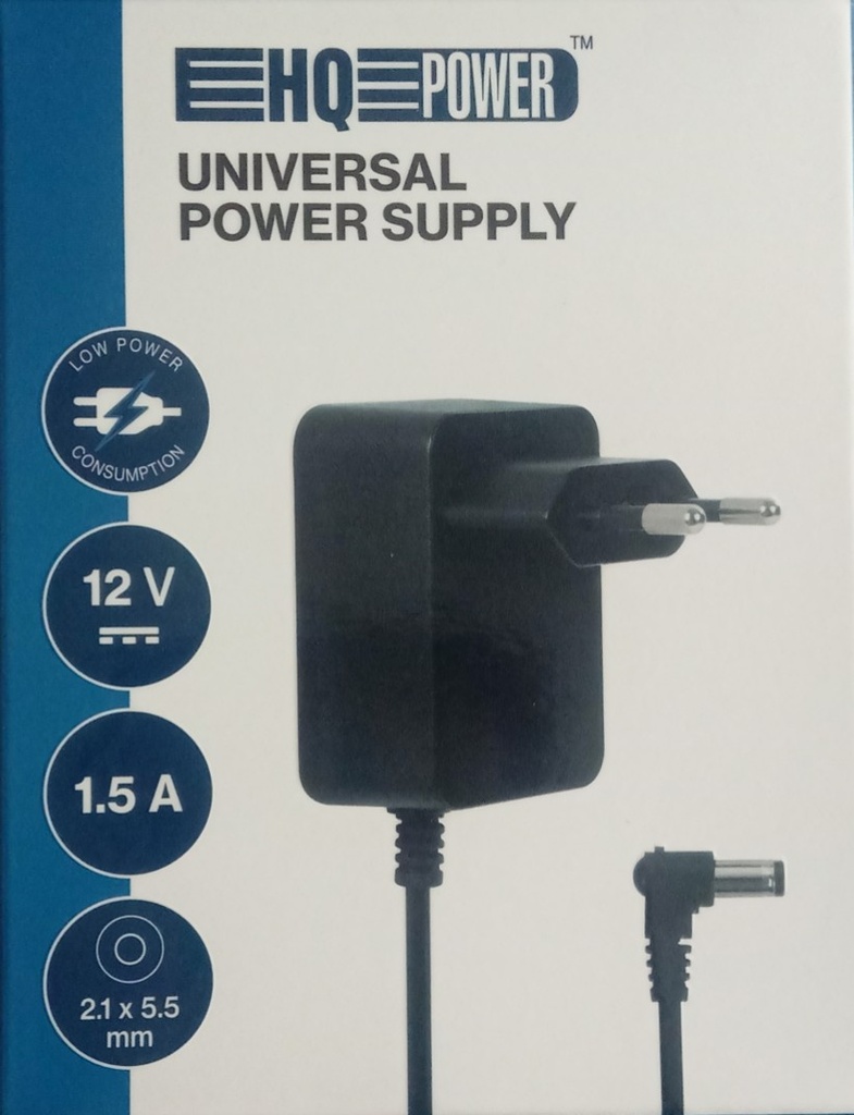 PSS6E1215 ALIMENTATION UNIVERSELLE - 12 VCC - 1.5 A - 18 W - CONNECTEUR (2.1 x 5.5 mm)