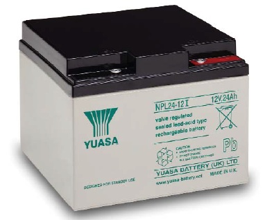 Batterie Pb AGM etanche 12V 24Ah flamme retard. UL94:V0 166x175x125mm M5