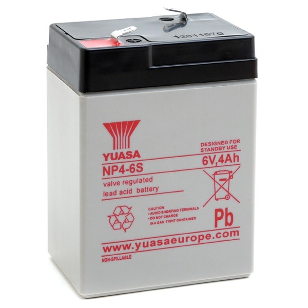 Batterie Pb AGM etanche 6V 4Ah 70x47x105.5mm F4.8