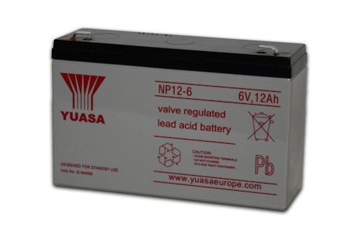 Batterie Pb AGM etanche 6V 12Ah 151x50x97.5mm F6.35