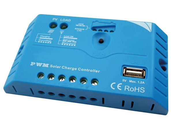 RÉGULATEUR SOLAIRE MLI AVEC CONNEXION USB - 10 A - 12/12 VCC