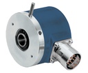 Codeur incrémental, Ø58 mm à axe creux traversant, alésage Ø12 mm, IP54, pige 9,5 mm, résolution 2500 imp/tour, étage de sortie 