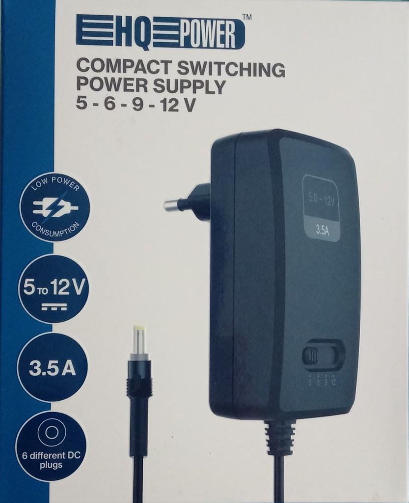 ALIMENTATION COMPACTE À DÉCOUPAGE AVEC SORTIE RÉGLABLE -  5 À 12 VCC - 42 W - 3.5 A max.