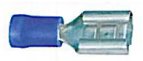 CECF6B/100PCES CLIP FEMELLE 6.3 X 0.8 BLEU