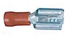 CECF6R/100PCES CLIP FEMELLE 6.3 X 0.8 ROUGE