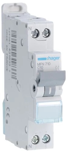 DISJONCTEUR 1P+N 3KA C10A 1M