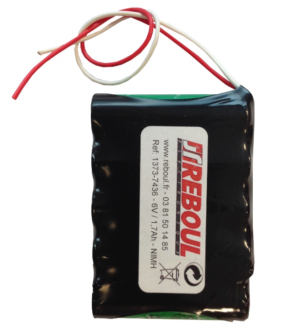 Pack NiMh Yupower AA - 5S1P - 6V 1,7Ah - T1 - Gaine + Sortie Fils 