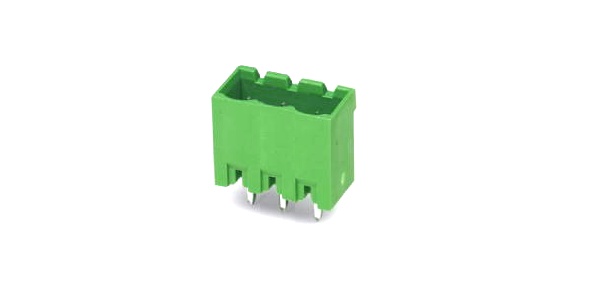 embase verticale male 3 poles pas de 5.08 fermée