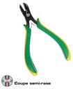 Manches bimatière confortables et antidérapants. Outils en acier allié entièrement trempés. Maillure entrepassée. Tranchants traités par induction. Finition polie noire brillante. Coupe diagonale avec retenue, tête large arrondie.
