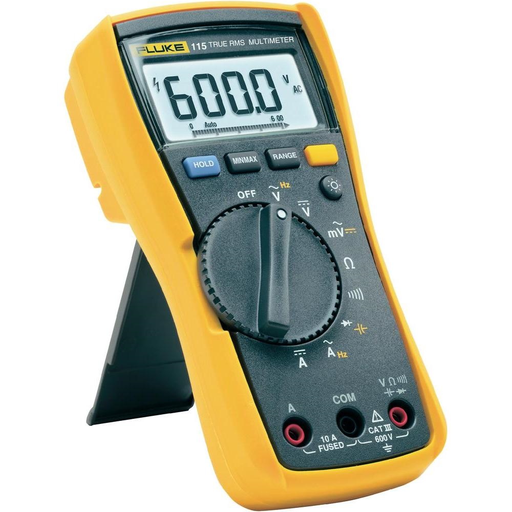 Multimètre électricien TRMS 600 Vac/dc 10 Aac/dc,  capacité, fréquence, résistance, continuité, capacités, test de diodes.