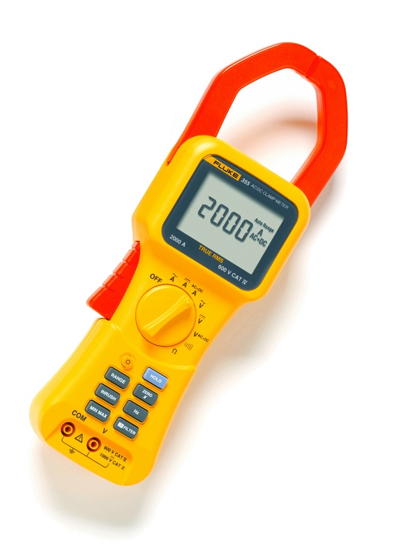 Pince-multimètre large machoire TRMS 2000 Adc, 1400 Aac, 1000 Vdc, 600 Vac résistance, continuité, fréquence, enserrage 58mm. Livrée en sacoche