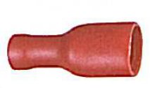 CECFI6R/100PCES CLIP FEMELLE 6.3 ISOLE ROUGE