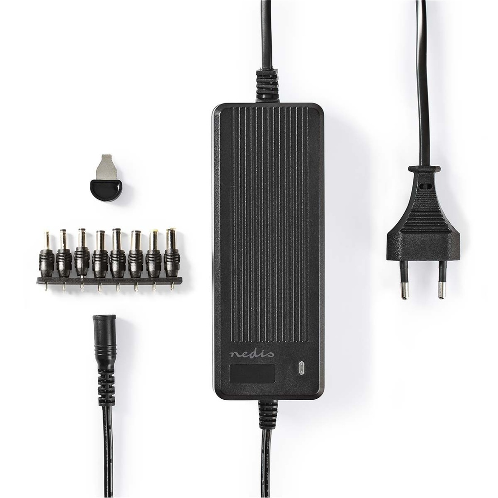 Adaptateur secteur universel | 60 W | 6 - 16 V DC | 1.10 m | 5.0 - 5.2 A | 8 plug(s) | Noir