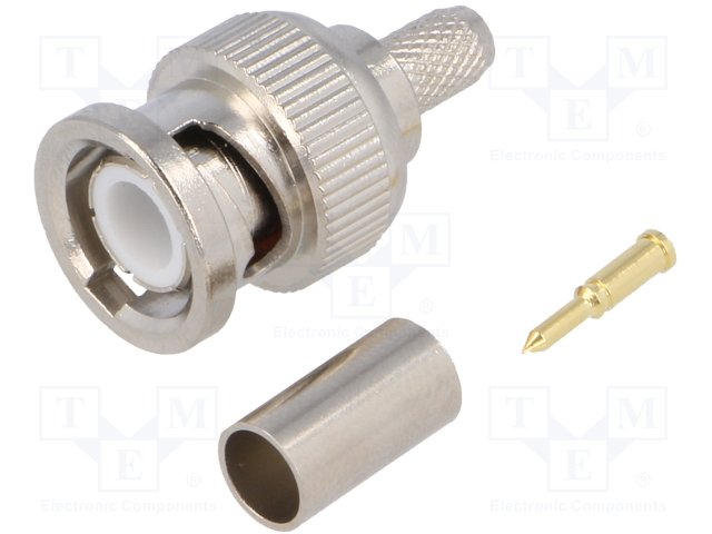 Fiche BNC Male Droit 50 ohms à sertir RG58