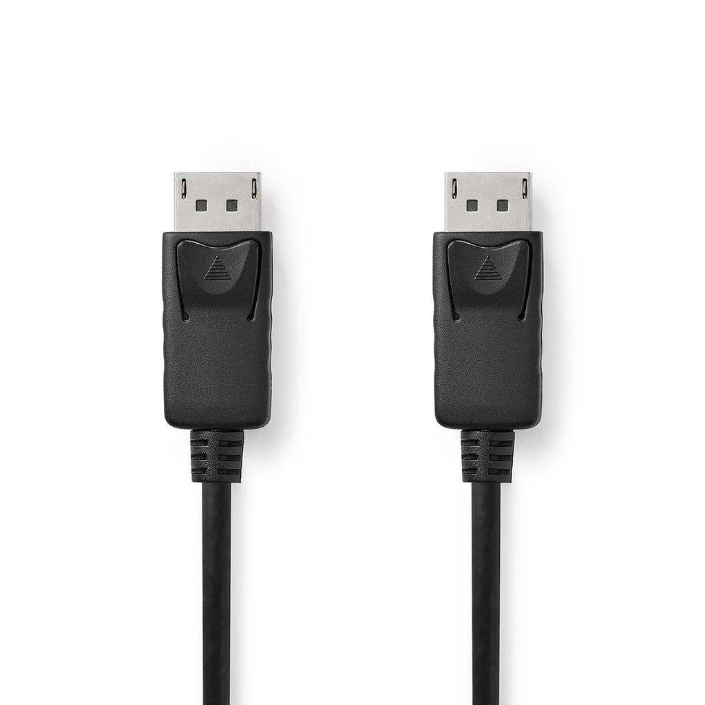 Câble Display Port Mâle DisplayPort Mâle 4K@60Hz Plaqué or 2.00 m Rond PVC Noir Boîte