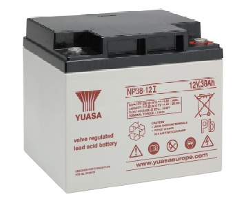 Batterie Pb AGM etanche 12V 38Ah flamme retard. UL94:V0 197x165x170mm M5