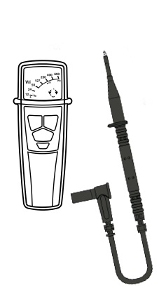 Cordon PVC à pointe de touche noire pour VAT/DDT / Fiche femelle coudée 4mm isolée / 0.9 m / 1000V CAT III - 600V CAT IV / pour 
