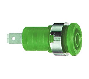 Douille 4 mm de sécurité vert
