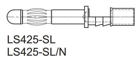 Fiche 4 mm de sécurité LS425-SL/N
