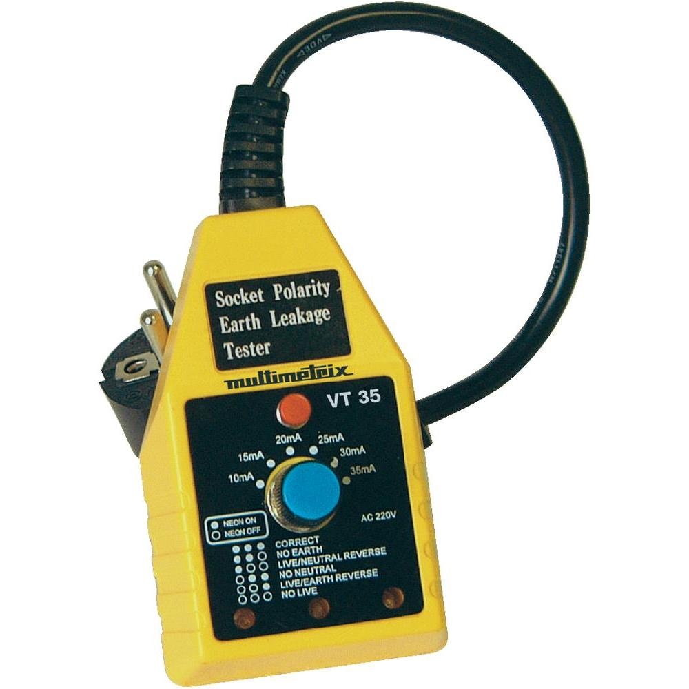 Testeur de disjoncteurs différentiels et de prises 2P+T EU/Schuko