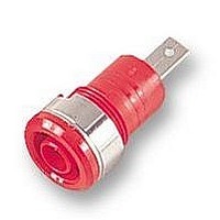 Douille 4 mm de sécurité rouge