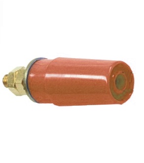Douille 4 mm de sécurité rouge