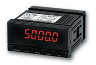 96x48 mm, IP66, entrée: collecteur ouvert 5kHz ou sans tension 30Hz, 5 chiffres 