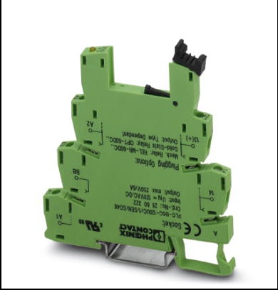 Embases PLC pour capteurs de 6,2 mm à raccordement vissé, tension d'entrée 24 V DC(sans relais ni équipement optocoupleur)