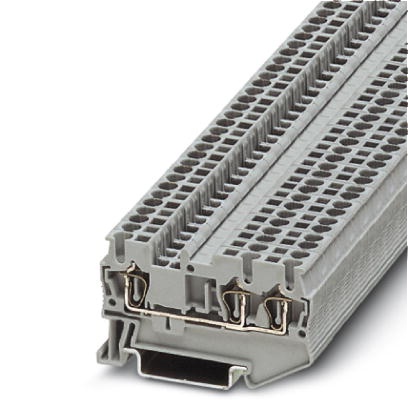 Bloc de jonction gris à ressort - 2,5mm² - 3 conducteurs