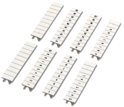 bande de 10 repères pour blocs de jonction au pas de 5,2 mm