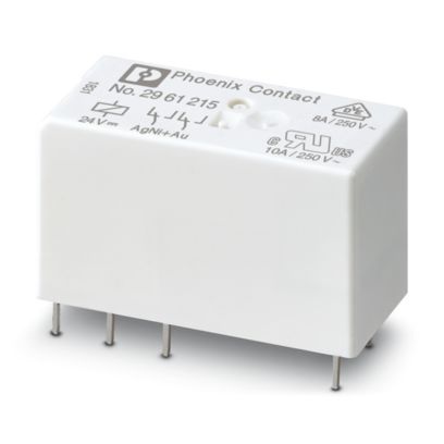 Relais miniatures enfichables, avec contact multicouche, 2 inverseur, tension d'entrée 24 V DC