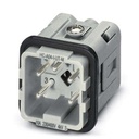 Isolant mâle HEAVYCONNEC, série A4, 4 pôles, raccordement vissé sans protection du fil, avec vis d'étanchéité IP65