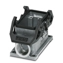 Embase en saillie B10, avec étrier transversal, Matériau: Aluminium coulé sous pression, Nombre de sorties: 2, latérale, Hauteur