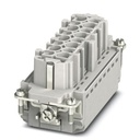 Isolant femelle HEAVYCONNEC, série B16, 16 pôles + PE, raccordement Push-in