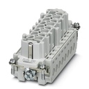Isolant femelle HEAVYCONNEC, série B16, 16 pôles, raccordement vissé