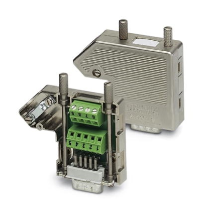 Connecteur SUB-D avec une arrivée de câble, 9 pôles, version femelle