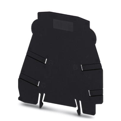 Séparateur, épaisseur 2 mm, se monte aux deux extrémités des barrettes de PLC. Assure en outre : la séparation visuelle des grou