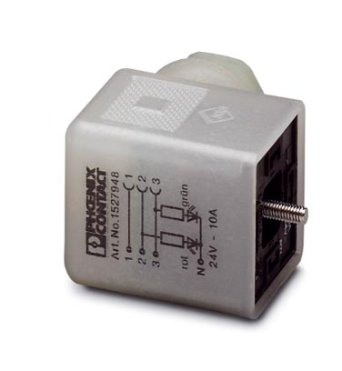 Connecteur pour électrovannes, 5 pôles, type A, pour pressostat, 2 LED, sans circuit de protection, raccordement vissé, presse-é