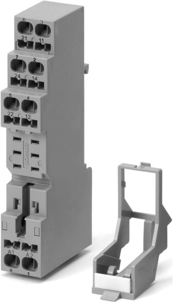 Socle pour relais G2R-1-SN, G3R SSR et minuterie H3RN, bornes à ressort