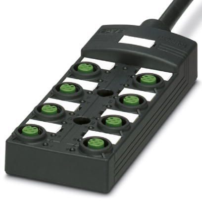 Répartiteur capteur/actionneur, Connecteur femelle M12 SPEEDCON Plastique, 8 prises, 5P, codage A, affectation des prises: doubl