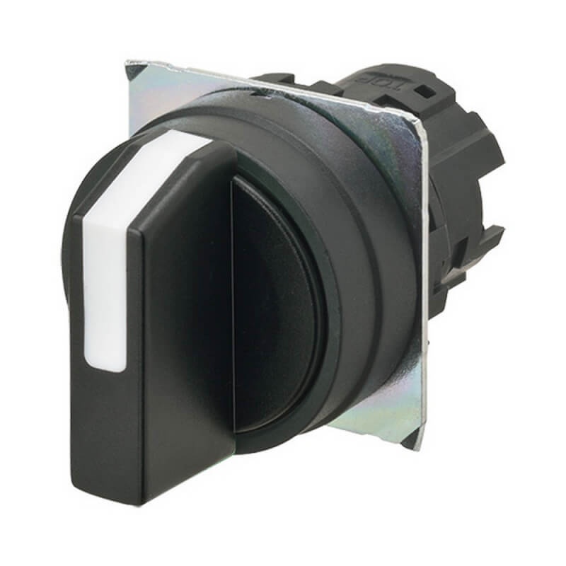 Bouton poussoir A22NZ Ø22, 3 positions, Non lumineux, lentille plastique, Manuel