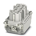 Isolant femelle HEAVYCONNEC, série B10, 10 pôles + PE, raccordement Push-in