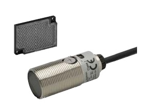 A réflecteur, 4 m, 10-30 Vc.c., PNP, LO/DO, câble 2 m
