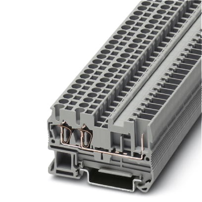 Bloc de jonction gris à ressort - 2,5mm² - 2 conducteurs + 1 pin