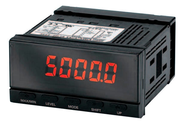 96x48 mm, IP66, entrée: analogique mA ou V, 5 chiffres vert ou rouge, 100-240 Vc