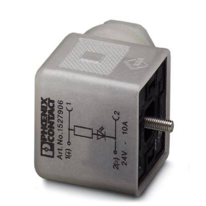 Connecteur pour électrovannes, 3 pôles, type A, 1 LED, sans circuit de protection, raccordement vissé, presse-étoupe Pg9