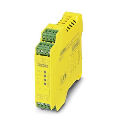 Relais de sécurité 2 voies pour circuits d'arrêt d'urgence et de portes de protection, 3 contacts NO, 1 contact NF, non temporis
