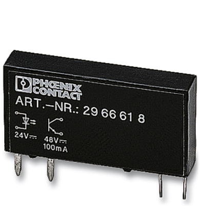 Optocoupleur miniature enfichable, optocoupleur d'entrée, entrée : 24 V DC, sortie : 3 - 48 V DC/100 mA